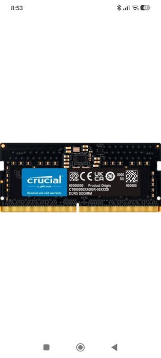 Модуль пам'яті для ноутбука SoDIMM DDR5 16gb (2x 8 GB) 5600 MHz Micron