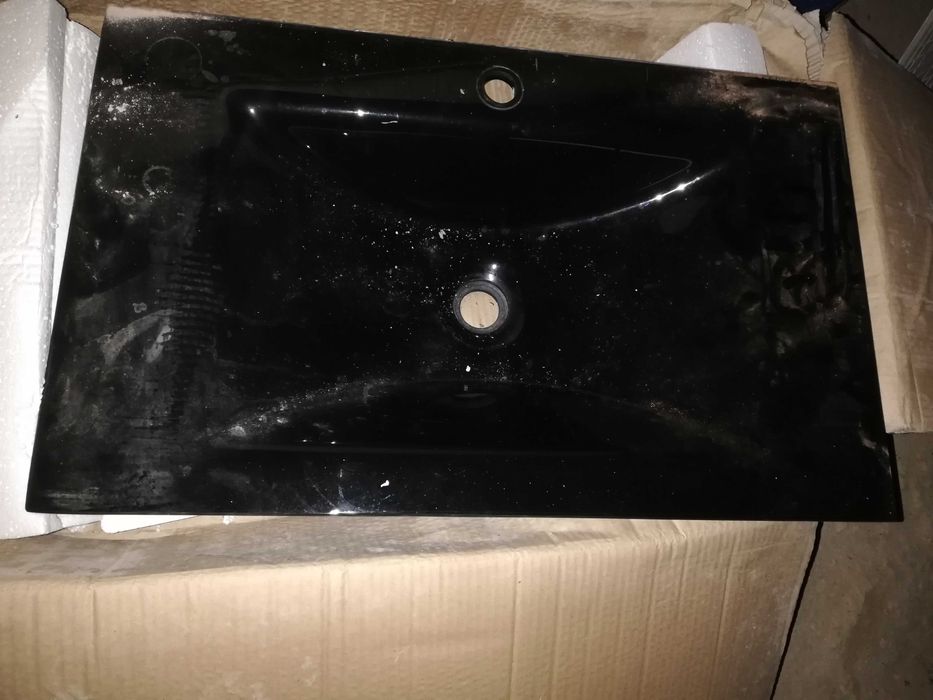 Lavatório cerâmica preto