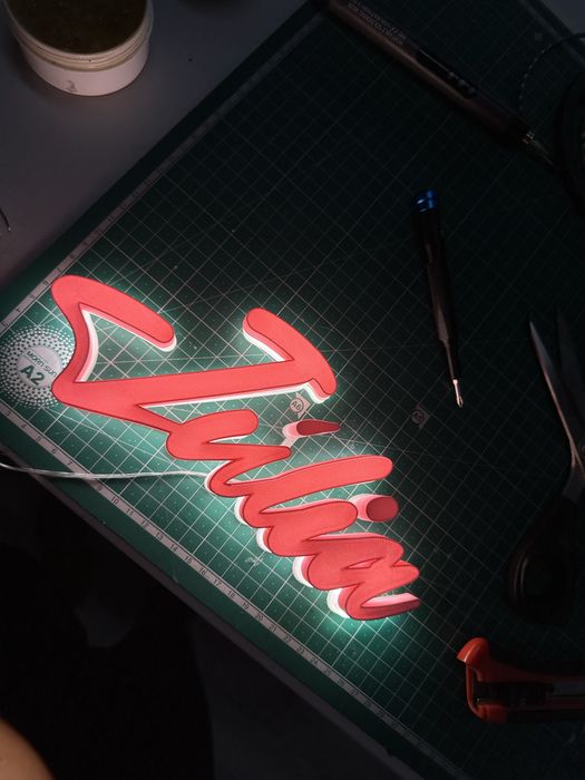 Nomes Letras 3D e Led