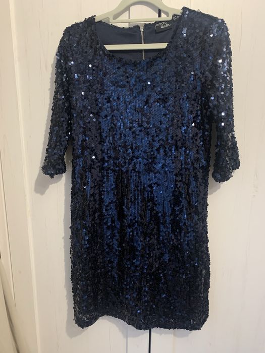 Sukienka cekinowa mini granatowa roz.M/L