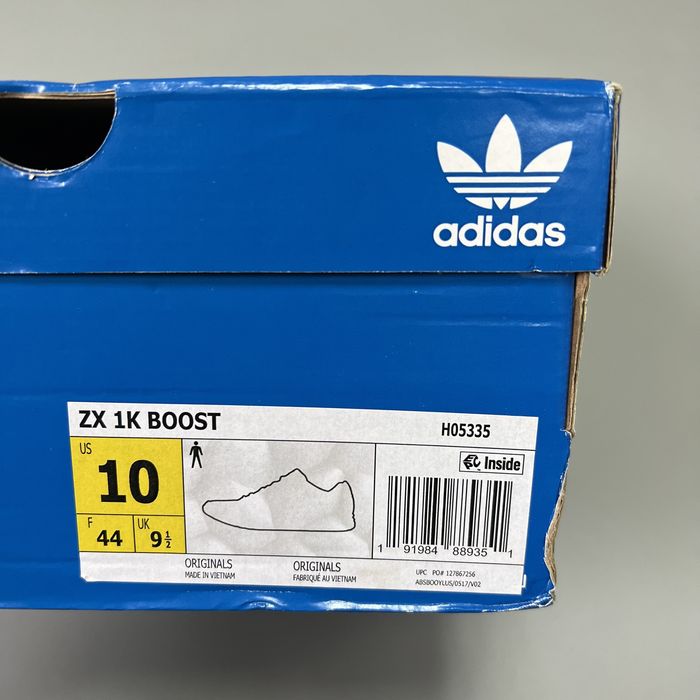 Adidas  ZX 1K Boost Black оригинал новые кроссовки чёрные (NEW)