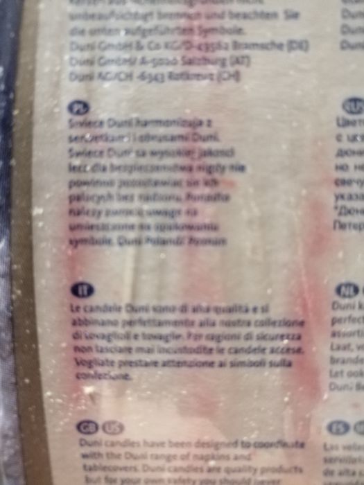 Świece 10 szt. stożkowe Duni, 26 cm, czerwone.