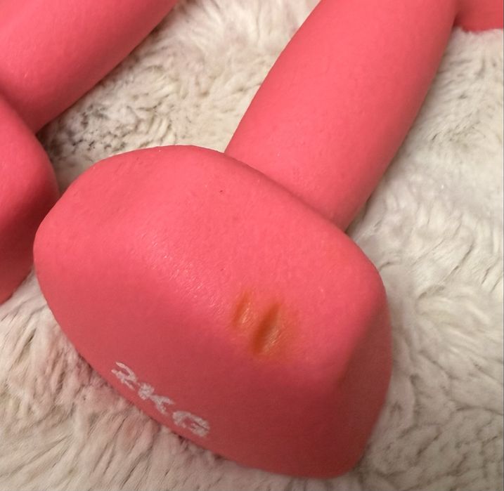 Масажний ролик + спортивний коврик для фітнесу + гантелі 2кг