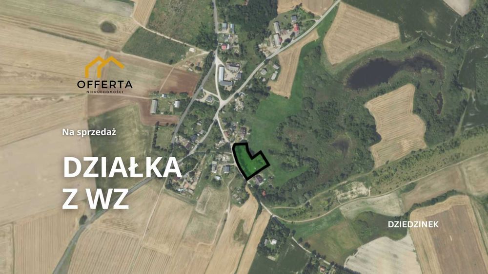 Działka budowlana 3996 m.kw, okazja !! - Widok 3