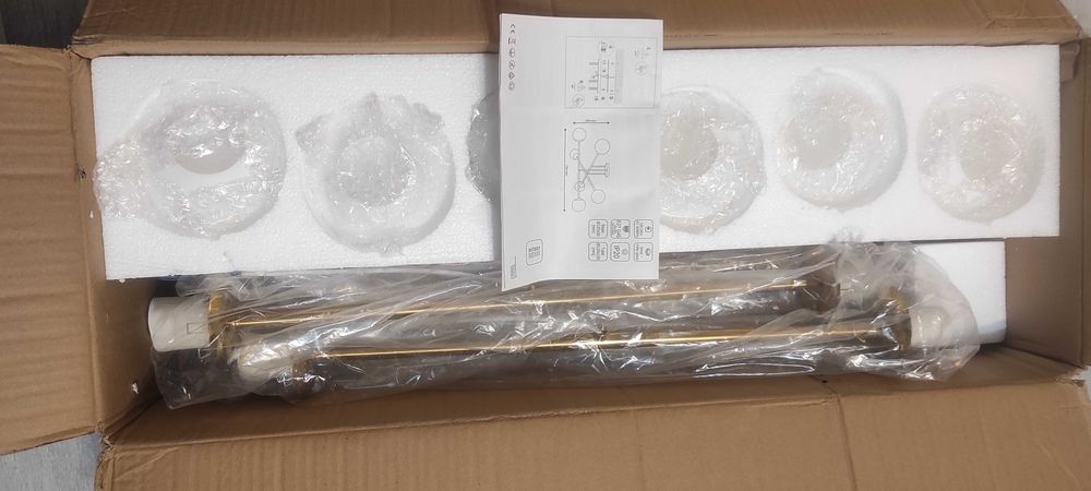 Lampa Sufitowa VIENNA 6xE27 G45 Złota LVT