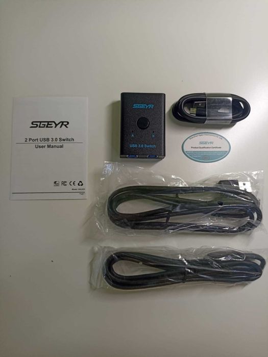 SGEYR USB 3.0 Switch Selector 2xPC 1xUSB przełącznik