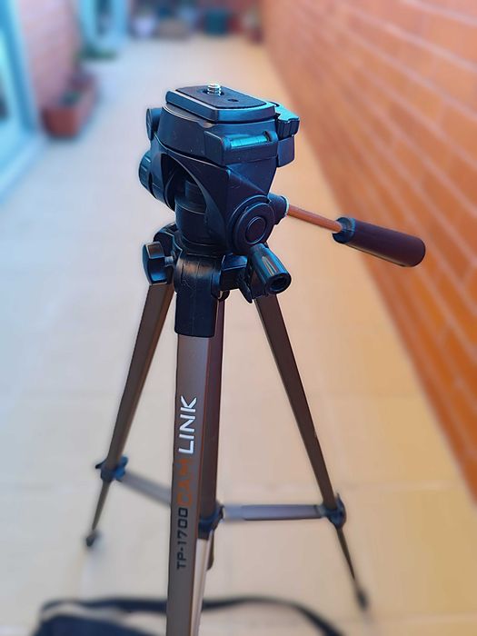Tripé Profissional CamLink TP-1700 com Saco de Transporte