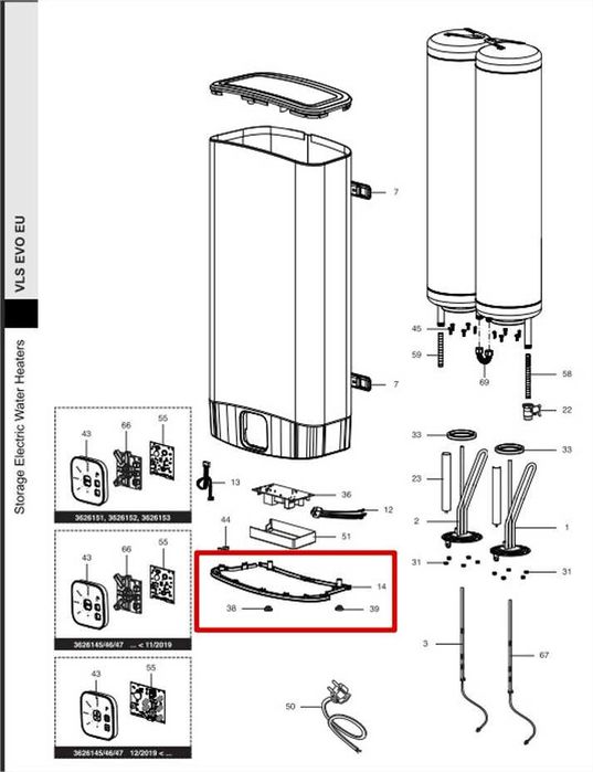 Blindagem completa de ligações p/ termoacumulador Ariston VLS evo100es