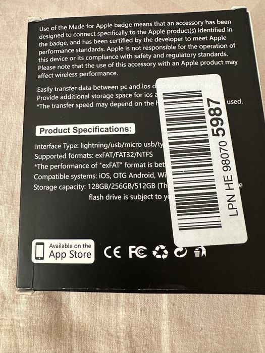 Флеш накопичувач для iPhone,  флешка USB Type-C памʼять 256