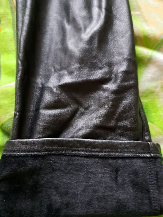 Кожаные штаны лосины