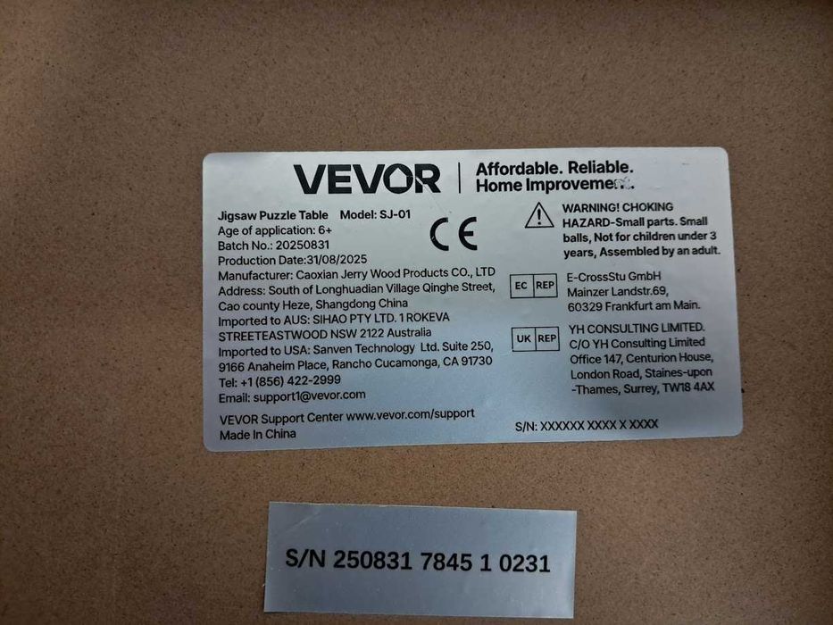 VEVOR SJ-01  Plansza do układania puzzli 1500 elementów 5 szuflad