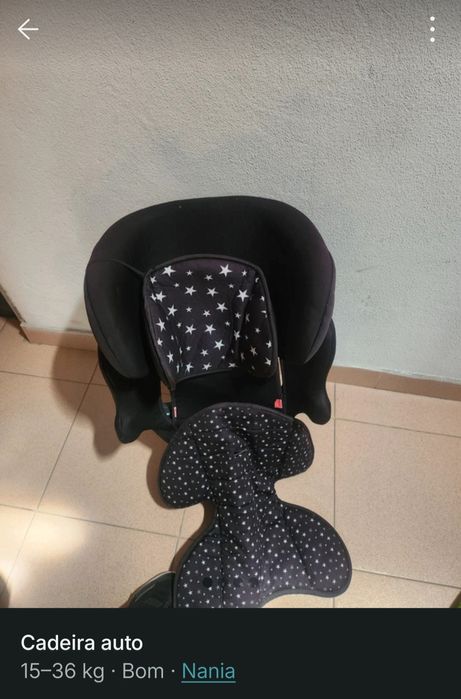 Cadeira auto 15 a 36 kg ou banco elevatório