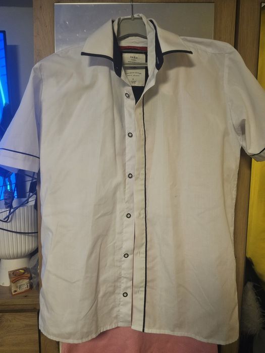 2 Koszule chłopieca krótki i długi rękaw białe 158 Rypin • OLX.pl