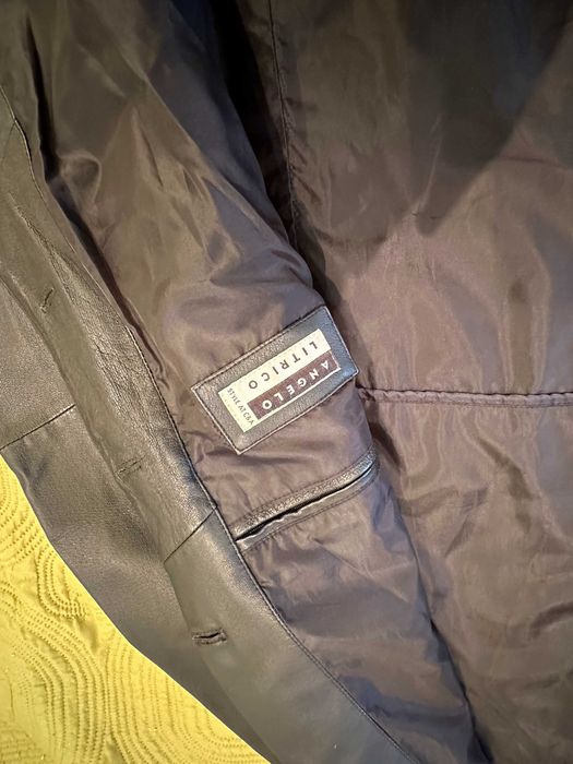 Angelo Litrico Men's Leather Coat, size L, Very Good Quality