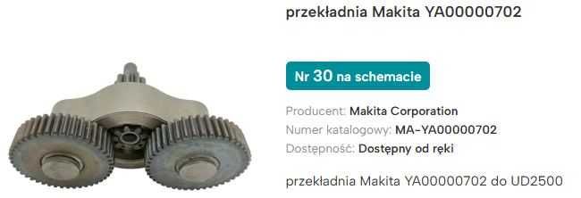 MAKITA rozdrabniacz do gałęzi UD2500 2500W na części