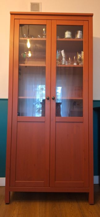 Witryna Ikea Hemnes czerwona  197x37x90