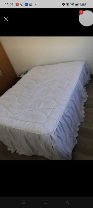 Edredão cetim branco