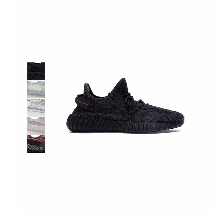Кросівки Yeezy Boost 350 V2 Black (Non-Reflective) \ Cloud White \ Static \ Synth \ Yecheil