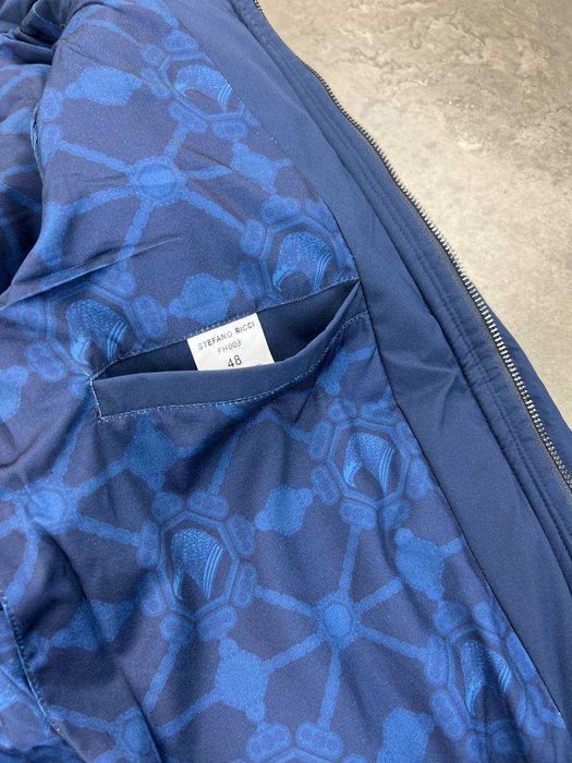 Мужская жилетка Stefano Ricci синяя жилетка натуральная кожа v082