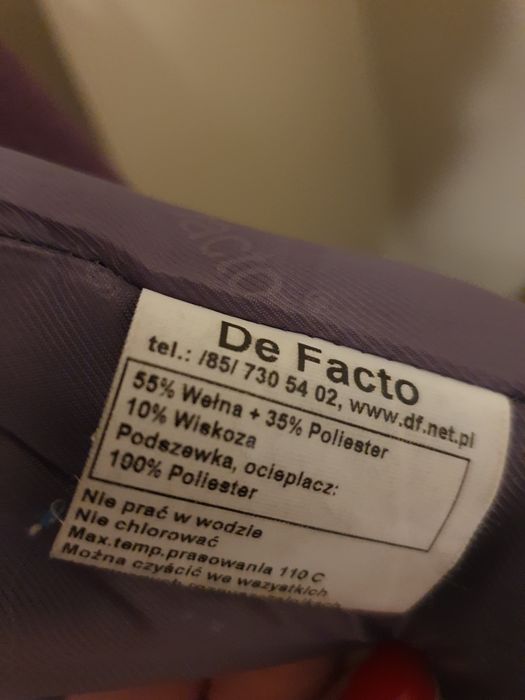 Płaszcz damski śliwkowy r.38