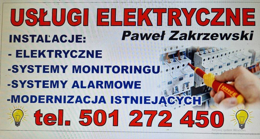 Instalacje elektryczne od podstaw, modernizacja.