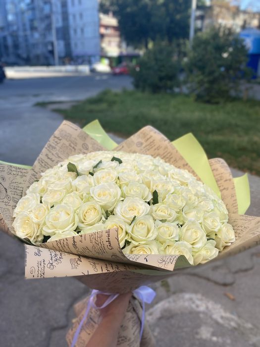 Букет из 51, 101 розы и опт.,цветы, доставка Днепр