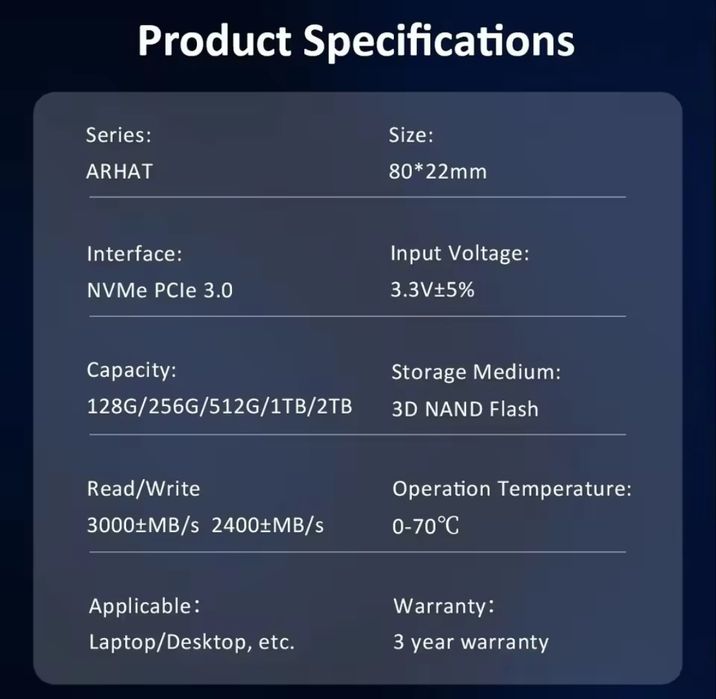 Huadisk SSD NVMe 256gb