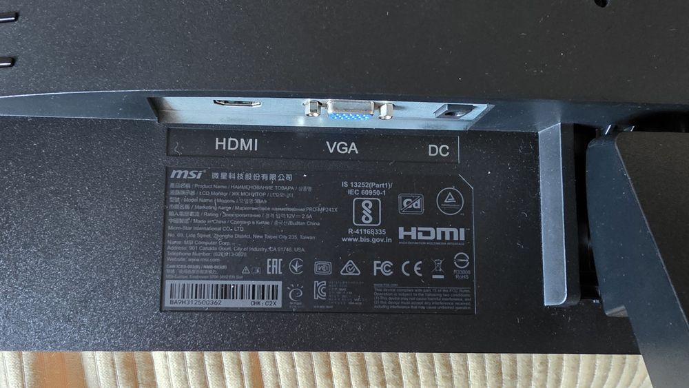 Monitor MSI PRO MP241X 23,8" Full HD 75 Hz