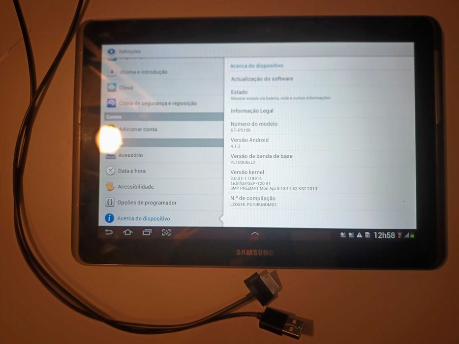Tablet Samsung Galaxy Tab 10.1  usado, mas em razoável estado.