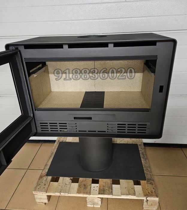 Salamandra Lenha Com Pé - 80cm - Ventilação - Nacional - NOVAS