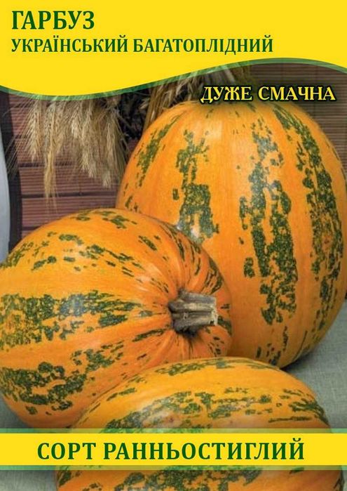 Голонасінне гарбузове насіння Нейкедсід, Українське багатоплідне
