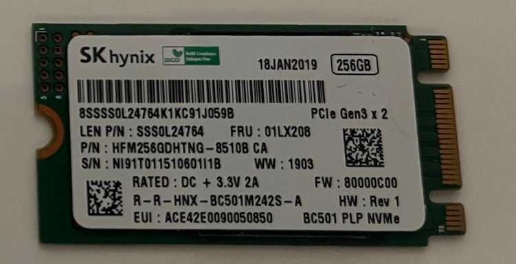 Dysk SSD SK Hynix BC501 256 GB M.2 2242 (HFM256GDHTNG)