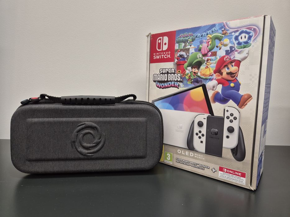Idealny Switch  OLED biały na GWARANCJI + Nintendo Online  + Etui