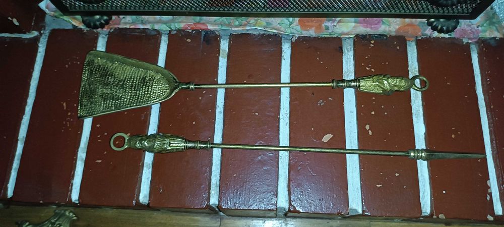 Conjunto utensílios lareira com ou sem guarda fogos