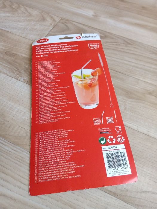 Słomki - stal nierdzewna - 8 sztuk/2 komplety! Nowe.