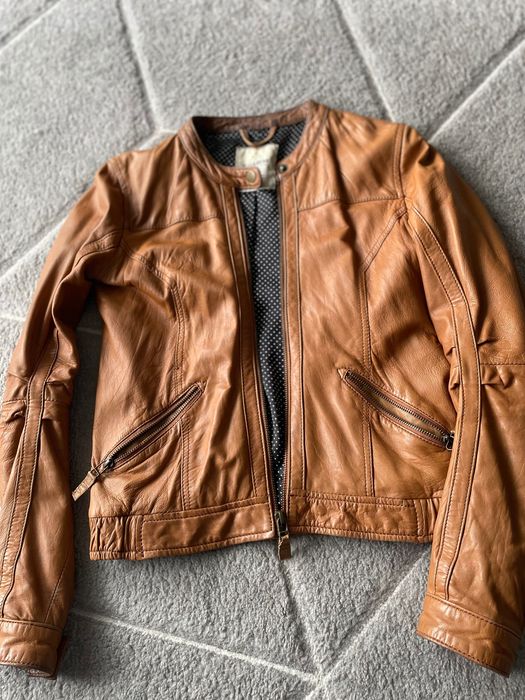 Skórzana kurtka bomberka