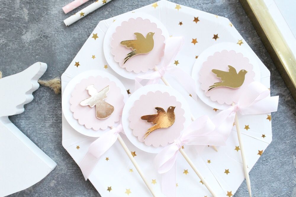 Pikery piki topper do babeczek muffinek dekoracje urodzinowe na chrzes