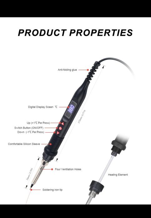 Ferro de soldar portátil Kit