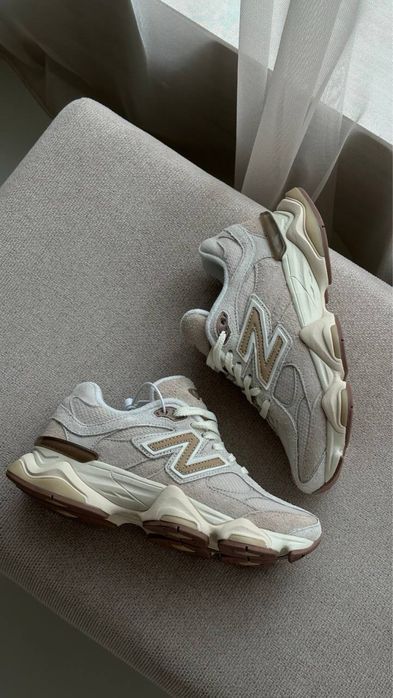 New Balance 9060 Beige трендові жіночі кросівки ню беланс 9060 бежеві