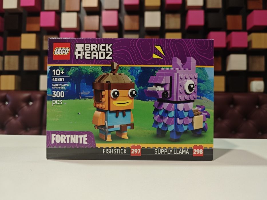 LEGO 40881 Fortnite BrickHeadz Фігурки Supply Llama та Fishstick .