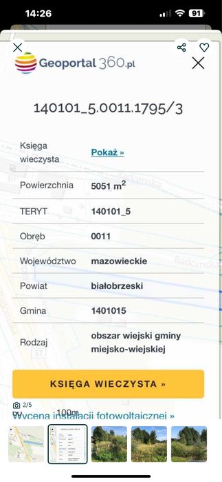 Działka 5000m2, Sucha gmina Białobrzegi