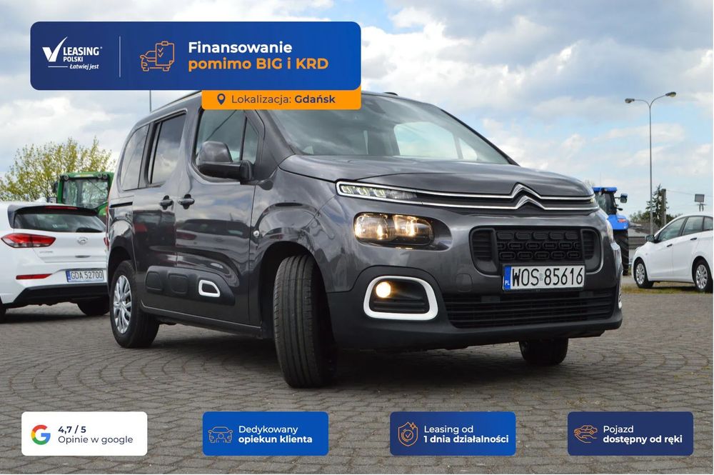 Citroën Berlingo GDAŃSK [14737] światła LED, kamera cofania, LKA, FV23%VAT