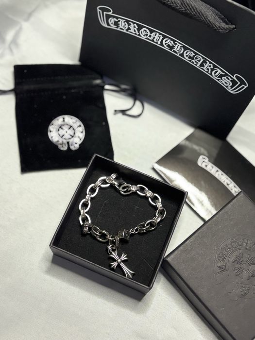 Подарунковий набір браслет Chrome Hearts Для Хлопця і Дівчини