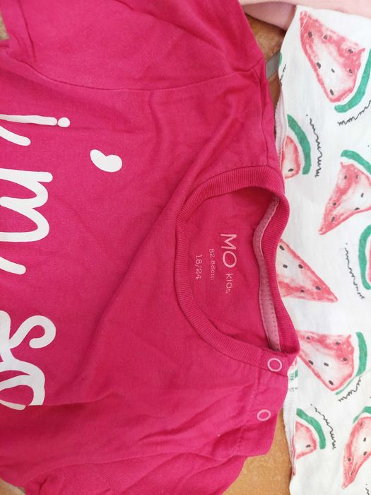 Várias peças de roupa de menina entre os 12 e os 36 meses