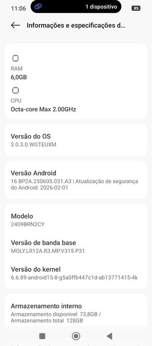 Telemovel Redmi 14C  128GB