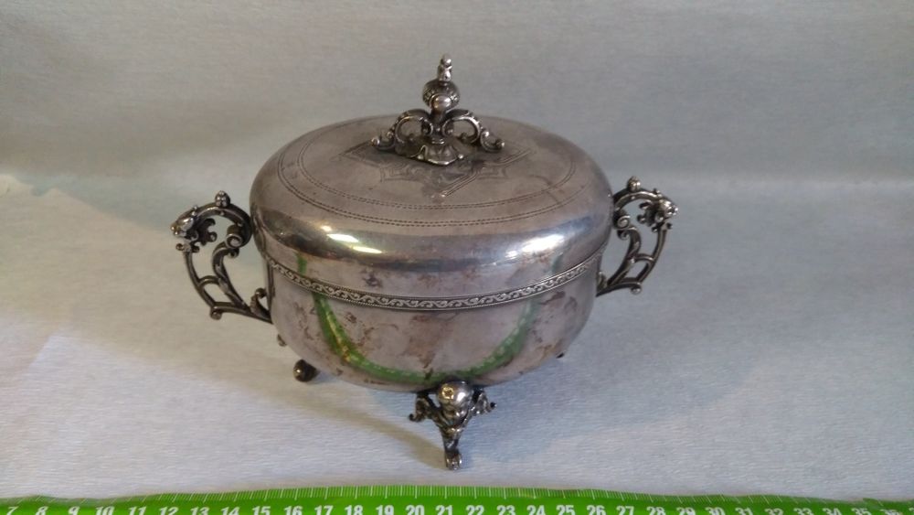 Cukiernica polska platerowa sygnowana Fraget w cenie 1000 zł