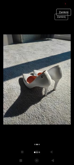 Buty ślubne szpilki 39 białe