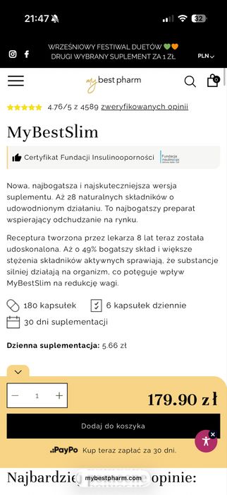 Zestaw suplemetów MyBest