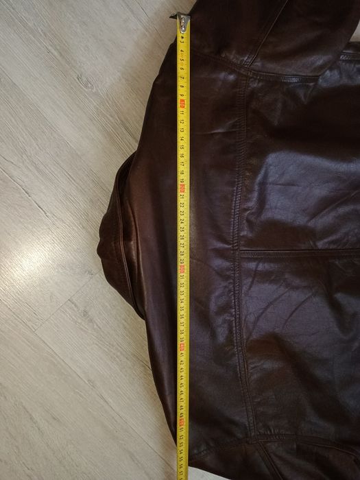 Кожаная куртка мужская утепленная длинная