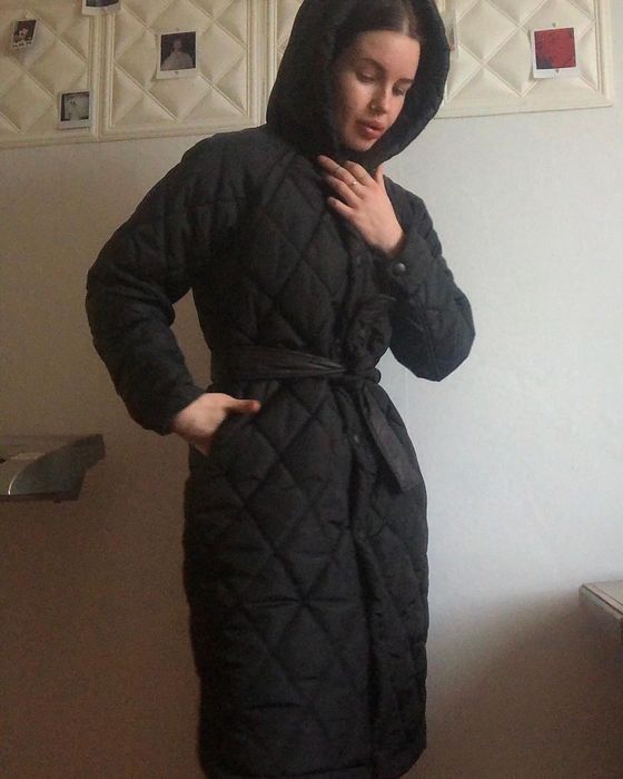 Куртка пуховик зимняя с поясом